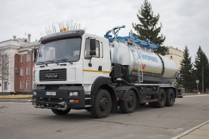 Ferrexpo Poltava mining and processing plant enlarged its truck fleet due to the unique multifunctional specialized vehicle