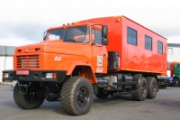 Powerful mobile repair shops ACAM-78 are manufactured on the basis of the KrAZ truck chassis