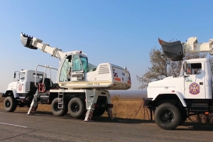 The UDS 114 Boom Excavators Based on KrAZ Chassis Delivered to Donbas Rescuers