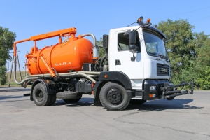 KrAZ Vehicle to Clean Sewerage and Roads in Cherkassy