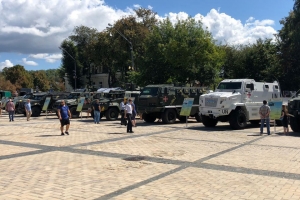 KrAZ Trucks on Display in Mikhaylovskaya Square