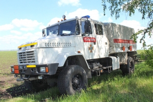 The KrAZ Vehicle Delivers the SС-50 Bomb and Shell for Disposal